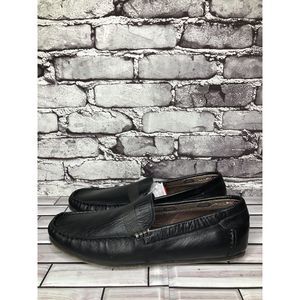 Massimo Dutti Black Leather Casual Loafers Driving Shoes Men’s Sz 9.5M US/43EU